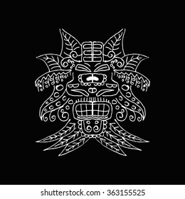 Ornament of ancient Incas. Indians and symbols . Elements for an ornament and background . Vector graphics