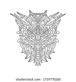 Ornament animal vector. Beautiful illustration animal for design, print clothing, stickers, tattoos, Adult Coloring book. Hand drawn animal illustration. 