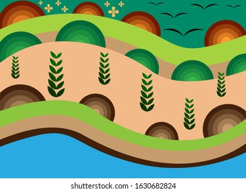 Ornament with any color of half circle 