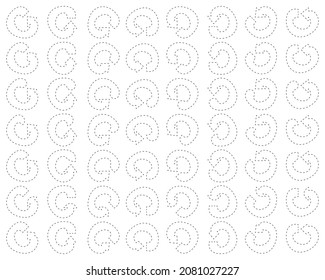 ornament arrow direction sign board hook curved arrow square spin rotate icon reload round on white isolated background