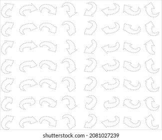 ornament arrow direction sign board hook curved arrow square spin rotate icon reload round on white isolated background