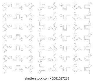 ornament arrow direction sign board hook curved arrow square spin rotate icon reload round on white isolated background