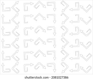ornament arrow direction sign board hook curved arrow square spin rotate icon reload round on white isolated background