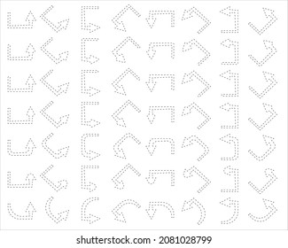 ornament arrow direction sign board hook curved arrow square spin rotate icon reload round on white isolated background