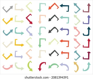 ornament arrow direction sign board hook curved arrow square spin rotate icon reload round on white isolated background