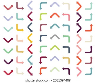 ornament arrow direction sign board hook curved arrow square spin rotate icon reload round on white isolated background