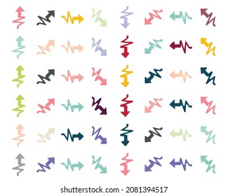 ornament arrow direction sign board hook curved arrow square spin rotate icon reload round on white isolated background
