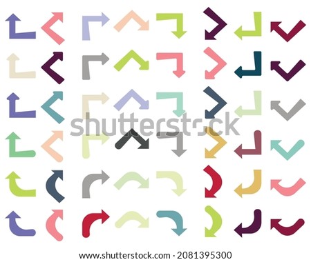 ornament arrow direction sign board hook curved arrow square spin rotate icon reload round on white isolated background