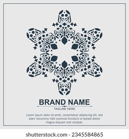 modèle de création de logo d'art ornemental