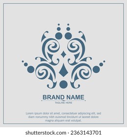 ornament art logo design template