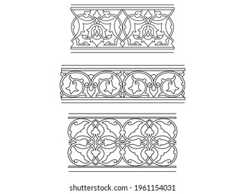ornament azerbaijan ancient pattern design vector baku
