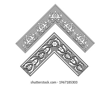 ornamento azerbaiyán antiguo diseño de patrones vectores baku
