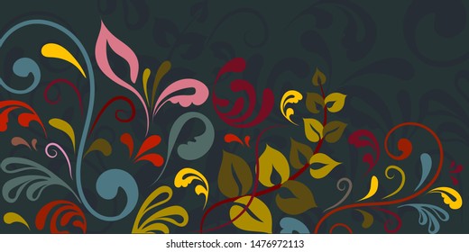 Ornament, background. Vector graphics. Beautiful, rich. Perhaps suitable for a banner.