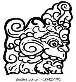 Ornament Bali Frame Vector illustration 