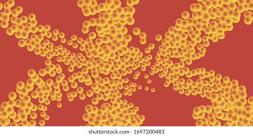Ornament of balls. Bubbles seamless background. Vector illustration