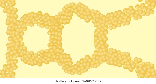 Ornament der Bälle. Bläschen nahtloser Hintergrund. Vektorillustration