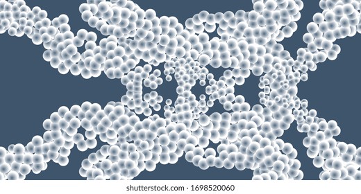 Ornament of balls. Bubbles seamless background. Vector illustration