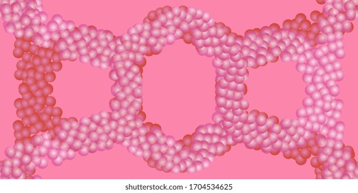 Ornament of balls. Bubbles seamless background. Vector illustration