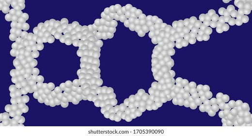 Ornament of balls. Bubbles seamless background. Vector illustration
