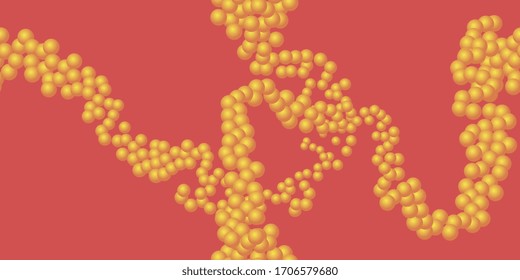 Ornament of balls. Bubbles seamless background. Vector illustration