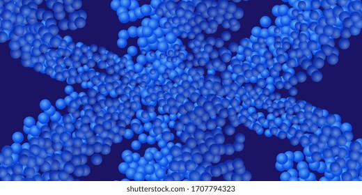 Ornament of balls. Bubbles seamless background. Vector illustration
