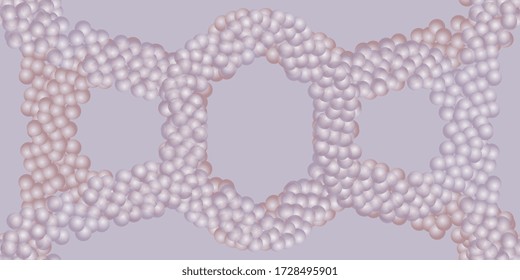 Ornament of balls. Bubbles seamless background. Vector illustration
