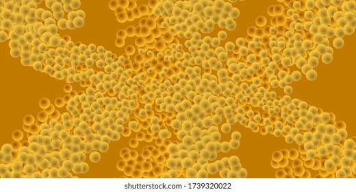 Ornament of balls. Bubbles seamless background. Vector illustration