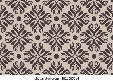 Ornament Baroque Seamless Pattern. Old Ornament Background. Wall Art Ornament Baroque. Wallpaper Decoration. Renaissance Vintage Decoration Texture.