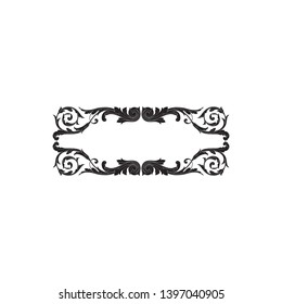 ornament baroque style. Retro rococo decoration element with flourishes calligraphic.
