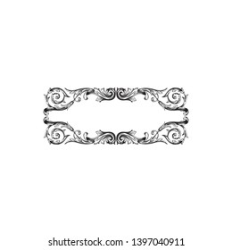 ornament baroque style. Retro rococo decoration element with flourishes calligraphic.