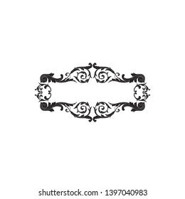 ornament baroque style. Retro rococo decoration element with flourishes calligraphic.