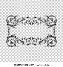 Ornament in baroque style. You can use for wedding decoration of greeting card and laser cutting.