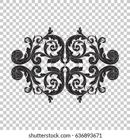 Ornament in baroque style. You can use for wedding decoration of greeting card and laser cutting.