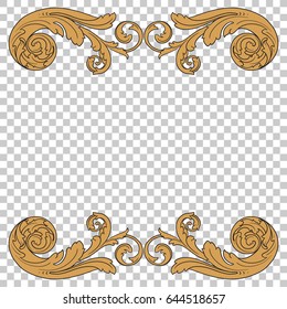 Ornament in baroque style. You can use for wedding decoration of greeting card and laser cutting.