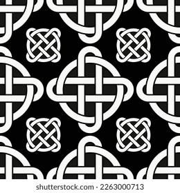 Ornament based on the Celtic knot.Seamless pattern.Vector.