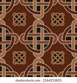 Ornament based on the Celtic knot.Seamless pattern.Vector.