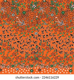 ornament batik design pattern vector 