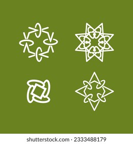 The ornament or batik outline. Unique, elegant and outline.