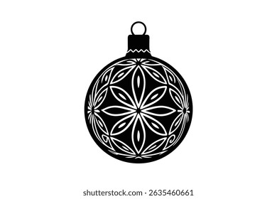Ornament Bauble Festive Christmas Decoration on White Background