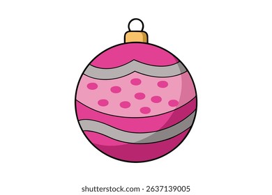 Ornament Bauble Festive Christmas Decoration on White Background