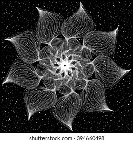 Ornament beautiful card with mandala. 