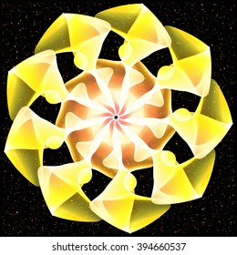 Ornament beautiful card with mandala. 