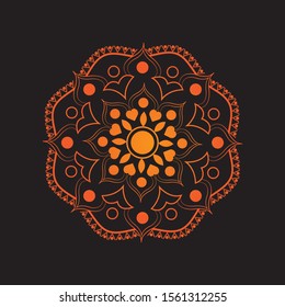 Ornament beautiful card with mandala design