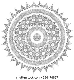 Ornament beautiful  card with mandala. Geometric circle element made in vector. Perfect  cards for any other kind of design, birthday and other holiday, kaleidoscope,  medallion, yoga, india, arabic