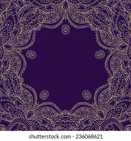 Ornament beautiful  card with mandala. Geometric circle element made in vector. Perfect  cards for any other kind of design, birthday and other holiday, kaleidoscope,  medallion, yoga, india, arabic