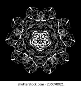 Ornament beautiful  card with mandala. Geometric circle element made in vector. Perfect  cards for any other kind of design, birthday and other holiday, kaleidoscope,  medallion, yoga, india, arabic