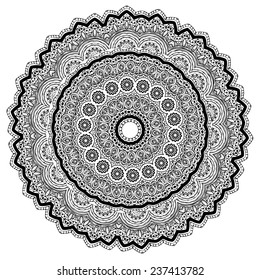 Ornament beautiful  card with mandala. Geometric circle element made in vector. Perfect  cards for any other kind of design, birthday and other holiday, kaleidoscope,  medallion, yoga, india, arabic