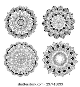 Ornament beautiful  card with mandala. Geometric circle element made in vector. Perfect  cards for any other kind of design, birthday and other holiday, kaleidoscope,  medallion, yoga, india, arabic