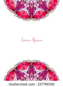 Ornament beautiful card with mandala. Geometric circle element made in vector. Perfect cards for any other kind of design, birthday and other holiday, kaleidoscope,  Watercolor, yoga, india, arabic