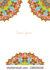 Ornament beautiful card with mandala. Geometric circle element made in vector. Perfect cards for any other kind of design, birthday and other holiday, kaleidoscope,  Watercolor, yoga, india, arabic